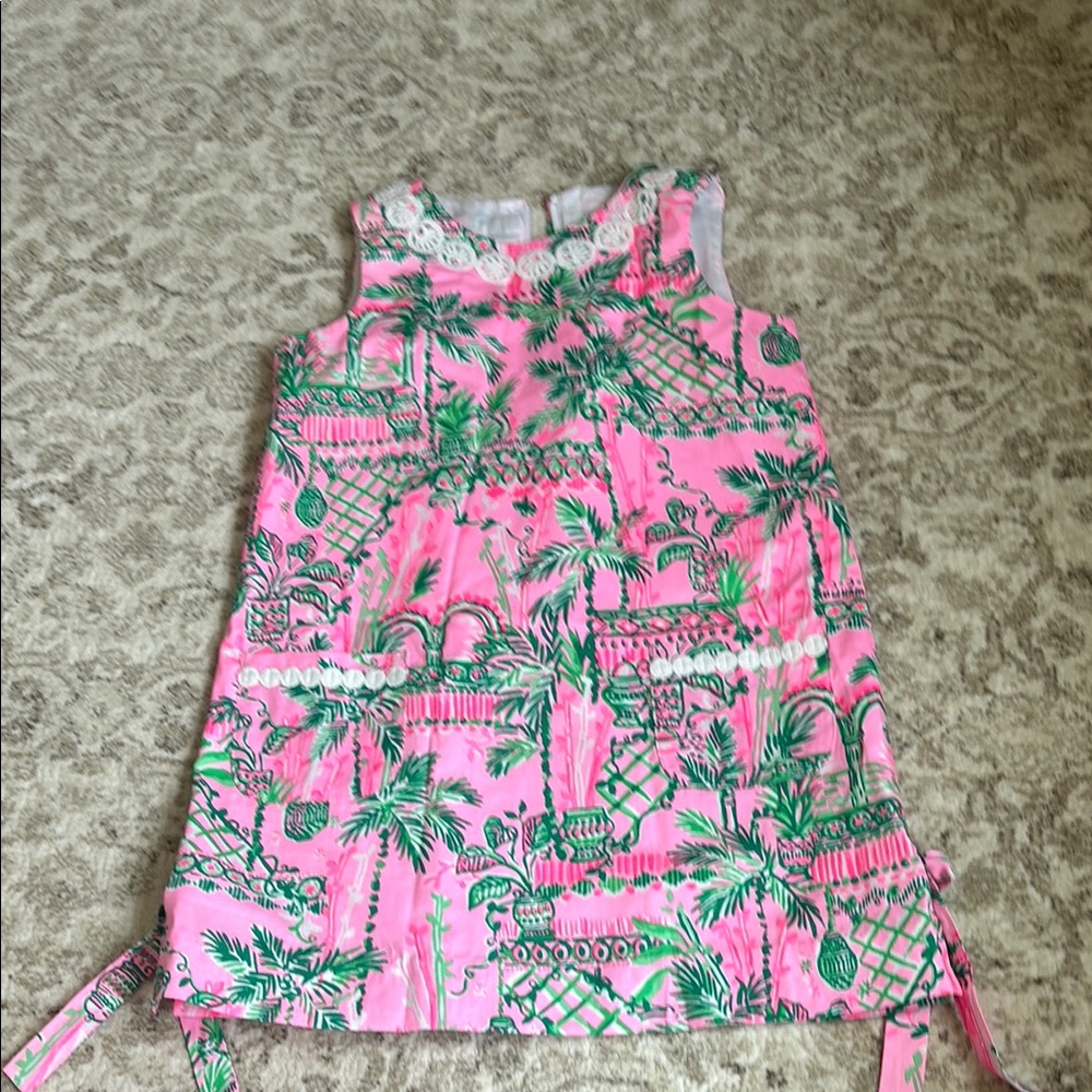 Tropical Pink and Green Kids dress